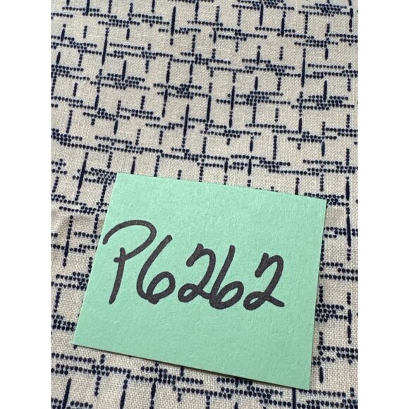 Vintage Blue & White Woven Patterned Fabric 18" x 40" - Picture 6 of 6